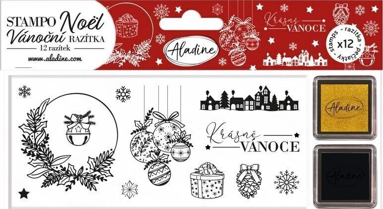 Pečat Aladine Stampo Noël Сет за заптивање 12-Срећан Божић