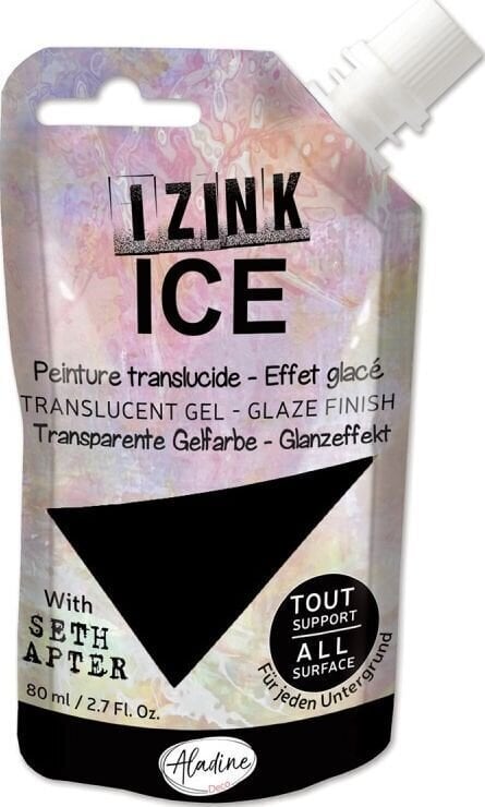 Aladine Izink Ice Efektová farba Black 80 ml 1 ks