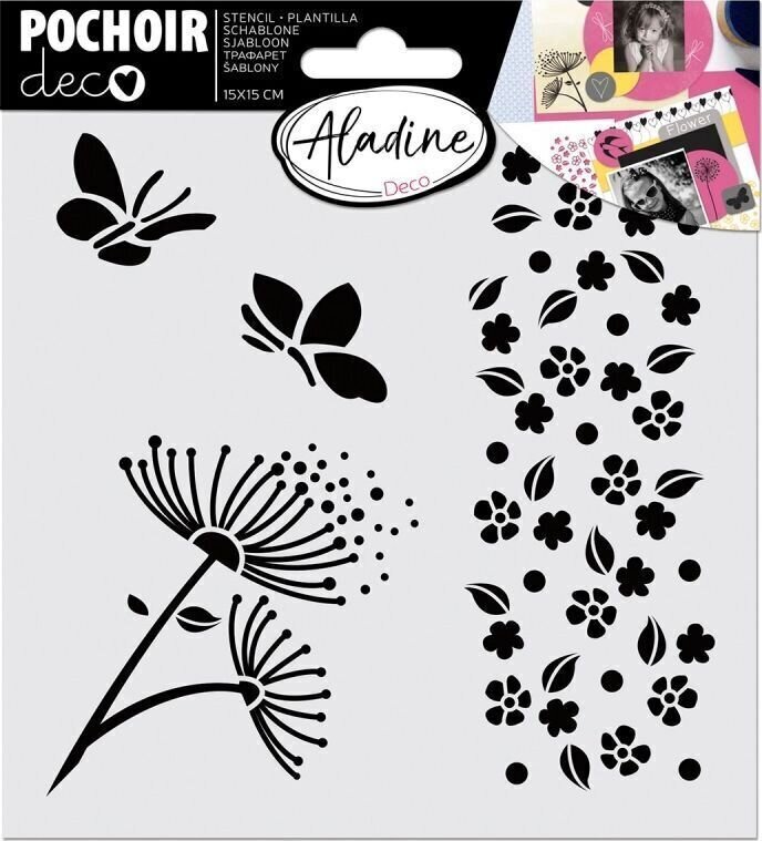 Šablon Aladine Deco Шаблон 15 x 15 cm Букет