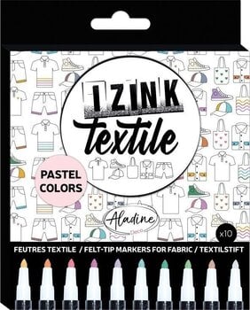 Flomaster Aladine Izink Set markera za tekstil Pastel Colours 10 kom - 1