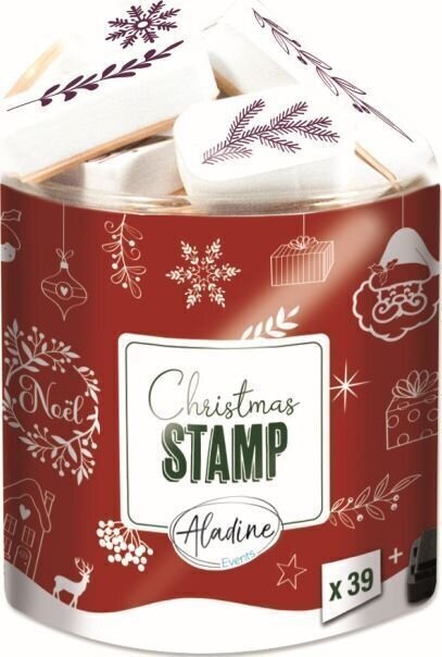 Razítko Aladine 03756 Sada razítek 39 ks-Veselé Vánoce