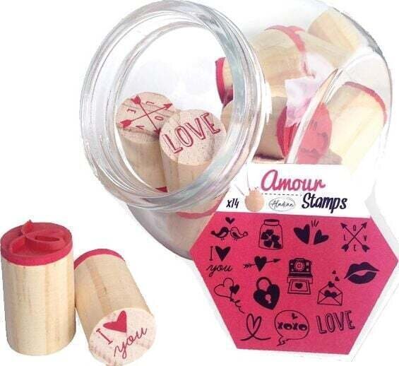 Štampiljka Aladine Stampo Bocal Komplet tesnil 14 Kosov-Srca