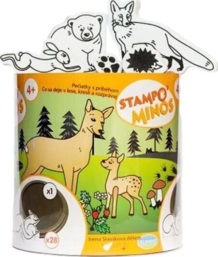 Razítko Aladine Stampo Minos Sada razítek 28 ks-Lesní zvířata