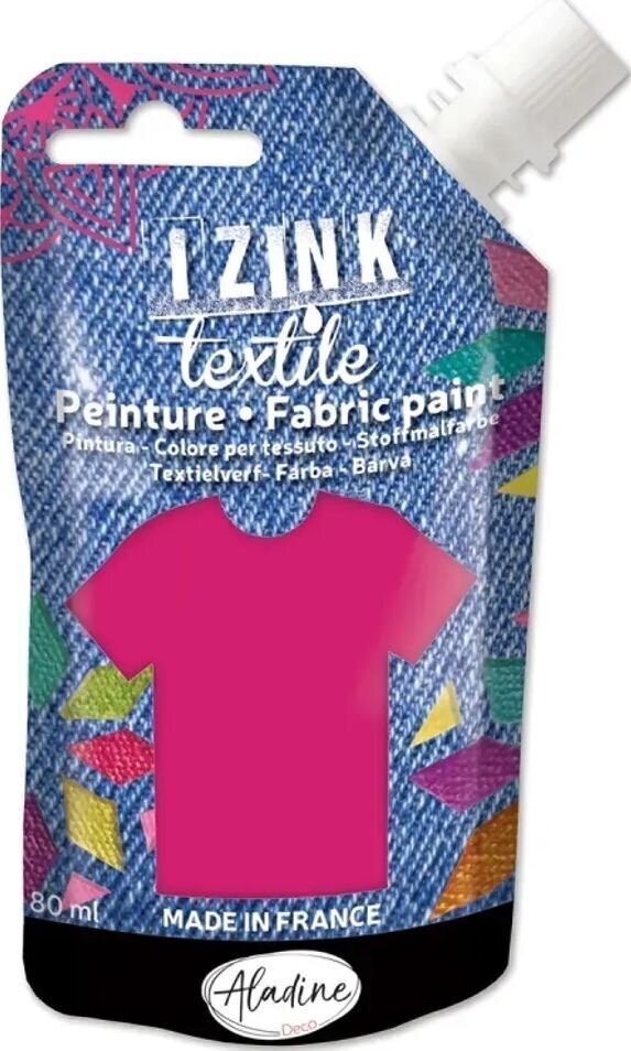 Barva za tekstil Aladine Izink Barva za tkanine Dark Pink 80 ml