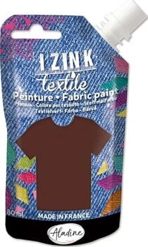 Barva za tekstil Aladine Izink Barva za tkanine Brown 80 ml - 1