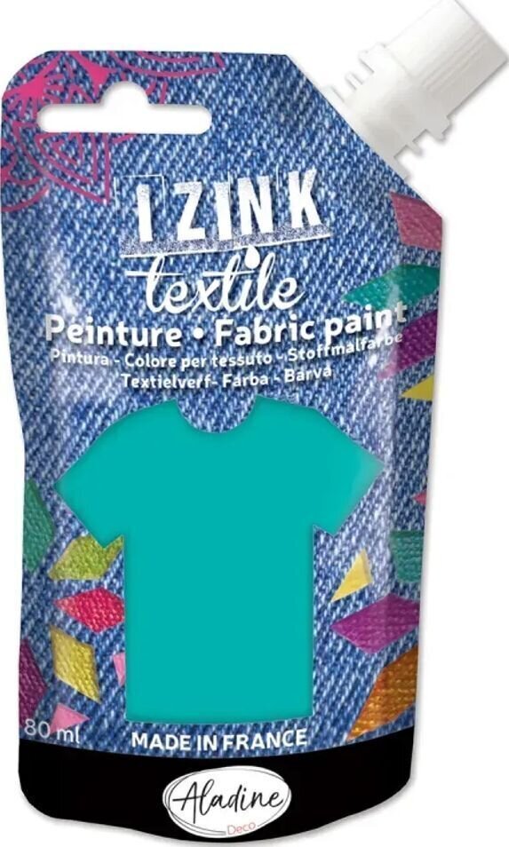 Barva za tekstil Aladine Izink Barva za tkanine Light Turquoise 80 ml