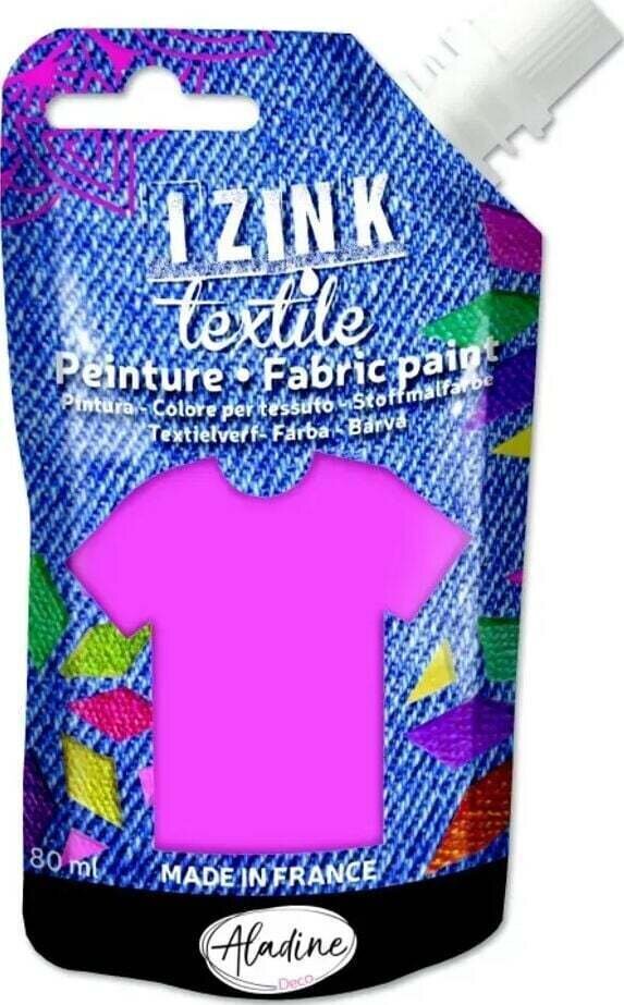 Barva za tekstil Aladine Izink Barva za tkanine Neon Pink 80 ml
