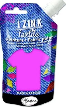 Barva za tekstil Aladine Izink Barva za tkanine Neon Pink 80 ml - 1