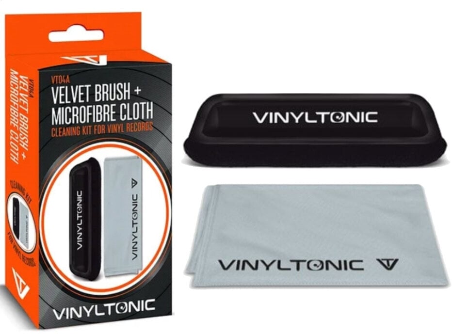 Cleaning set for LP records Vinyl Tonic Velvet Brush & Mircofibre Cloth VT04 LP Cleaning Set