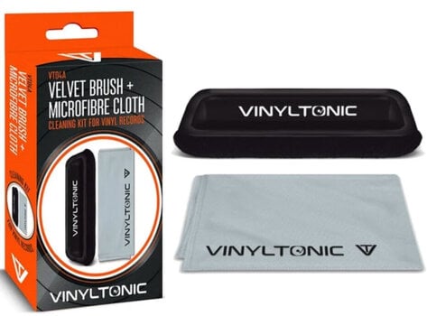 Cleaning set for LP records Vinyl Tonic Velvet Brush & Mircofibre Cloth VT04 LP Cleaning Set - 1