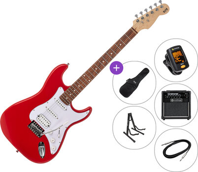 Gitara elektryczna PSD Guitars STC-100-HSS SET Red Gitara elektryczna - 1