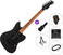 E-Gitarre PSD Guitars JM-100M SET Matte Black E-Gitarre