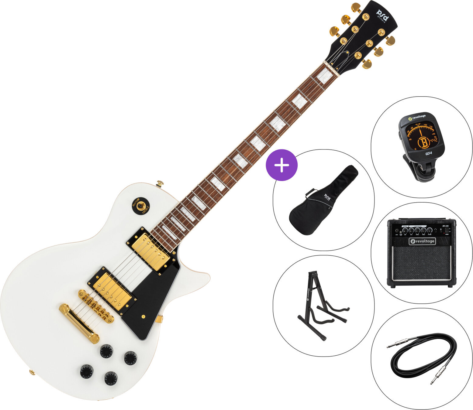 Електрическа китара PSD Guitars LSP-100 SET White Електрическа китара
