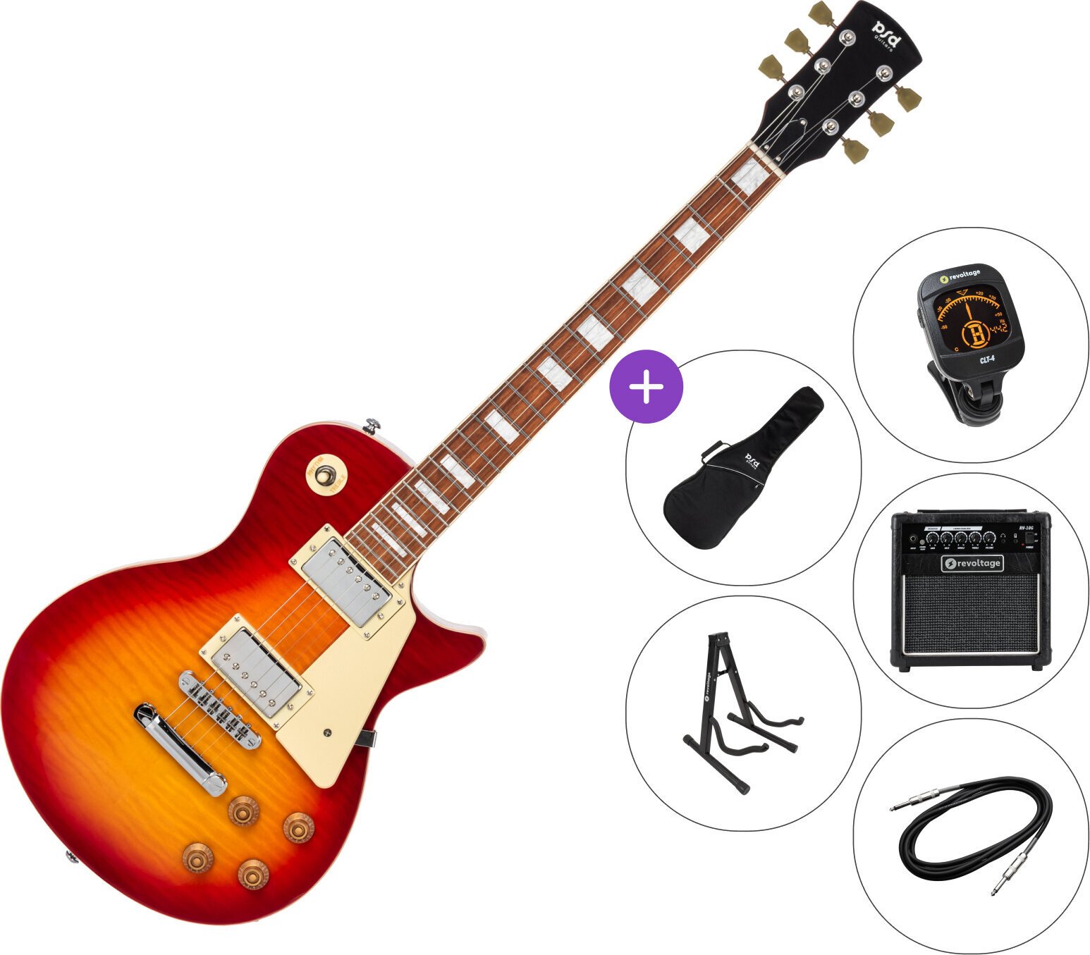 Elektrická kytara PSD Guitars LSP-100 SET Cherry Sunburst Elektrická kytara