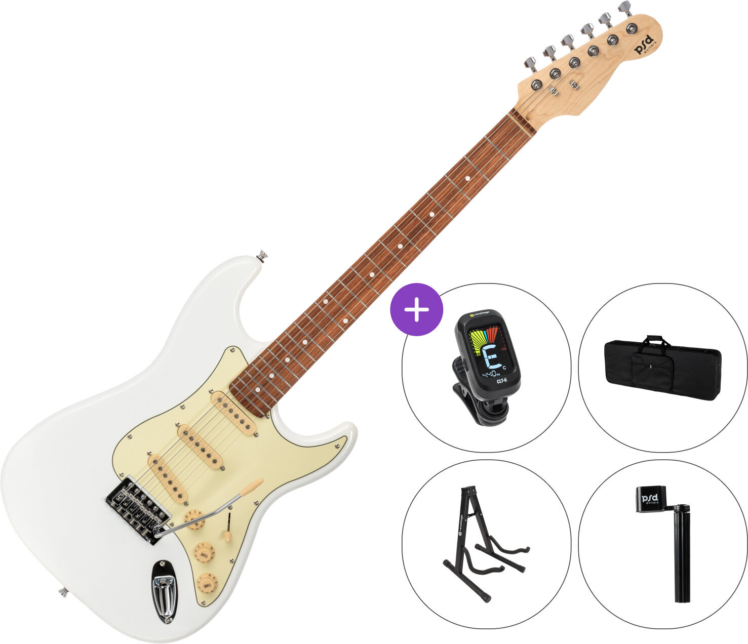 Електрическа китара PSD Guitars STC-100 SET 2 White Електрическа китара