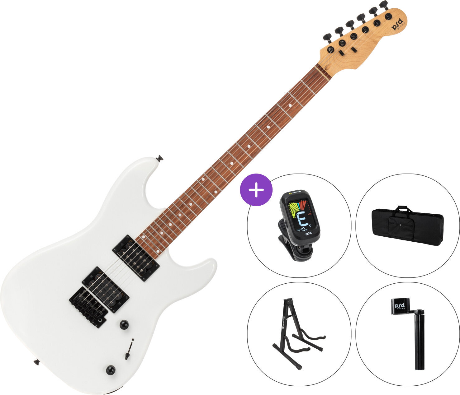 Gitara elektryczna PSD Guitars SPS-100 SET 2 White Gitara elektryczna