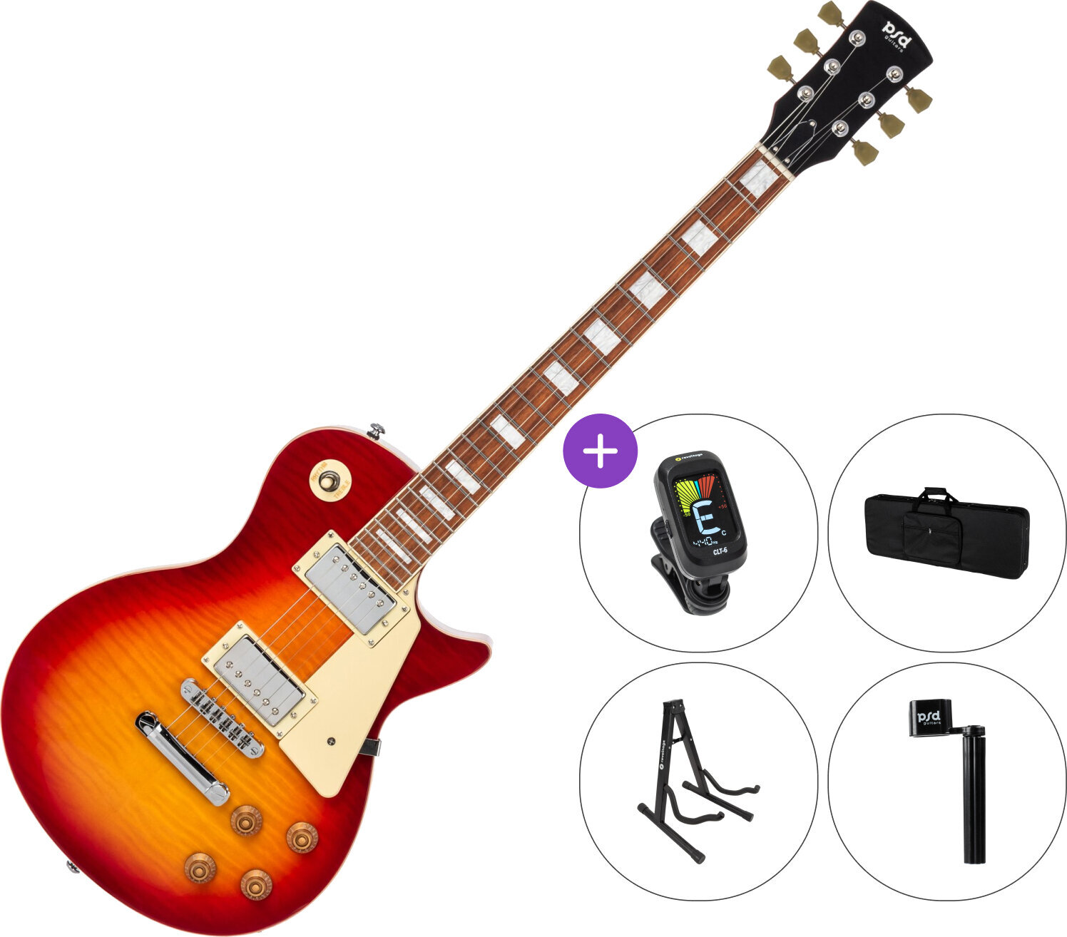 Guitarra eléctrica PSD Guitars LSP-100 SET 2 Cherry Sunburst Guitarra eléctrica