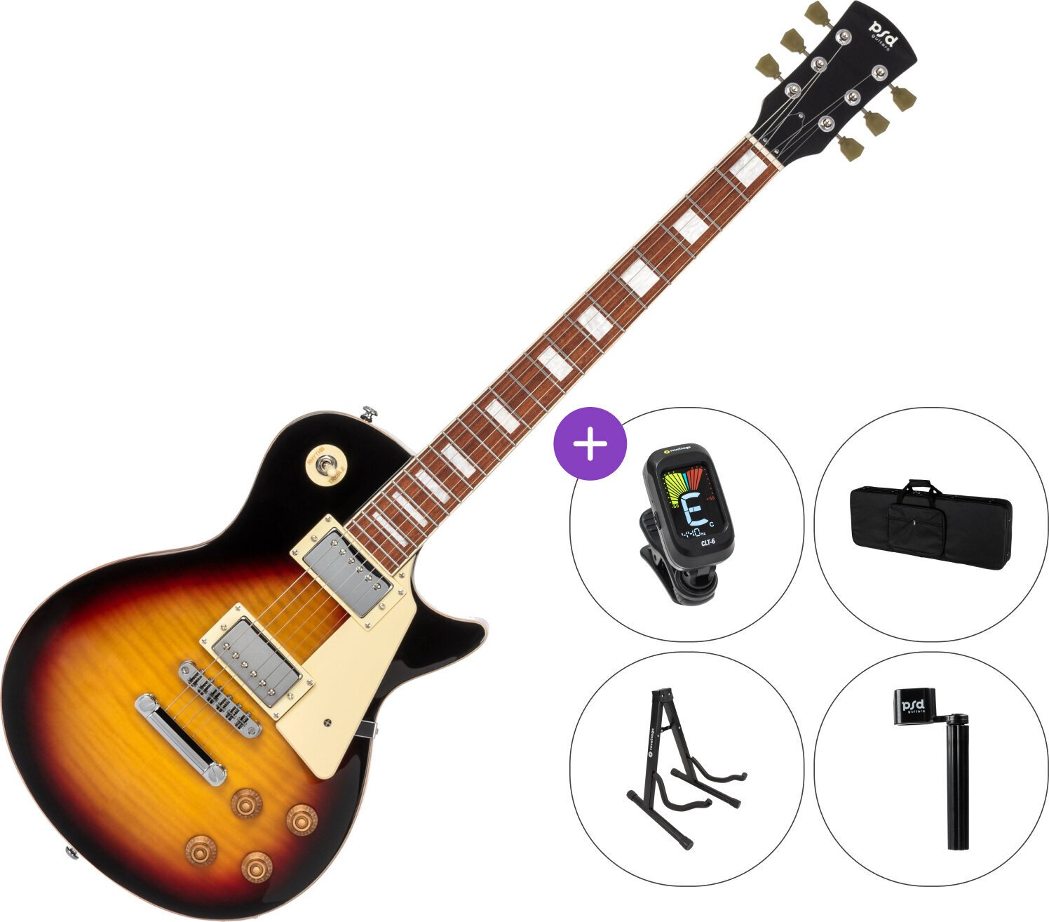 Gitara elektryczna PSD Guitars LSP-100 SET 2 Sunburst Gitara elektryczna