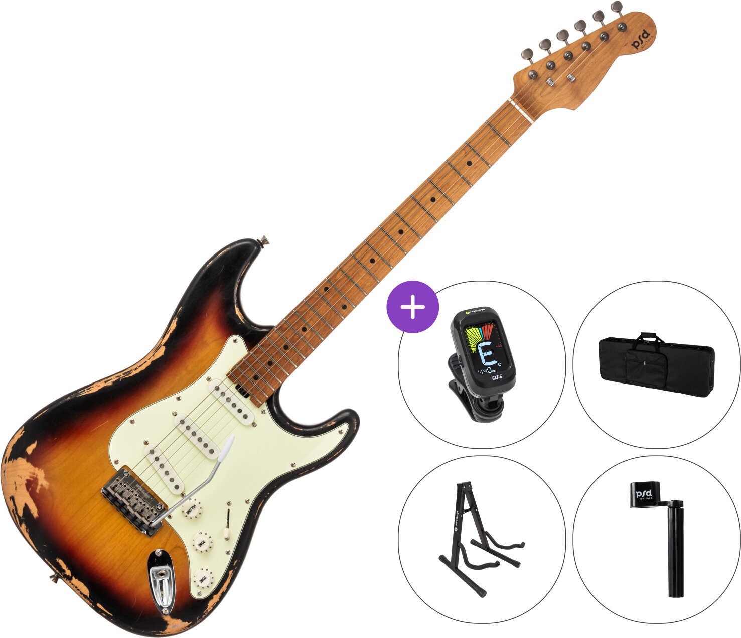 Električna gitara PSD Guitars STC-300R SET 2 Sunburst Električna gitara