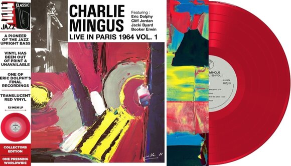 Disc de vinil Charlie Mingus - Live in Paris 1964 Vol.1 (Deluxe Edition) (Limited Edition) (Remastered) (Transparent Red Coloured) (LP) - 1