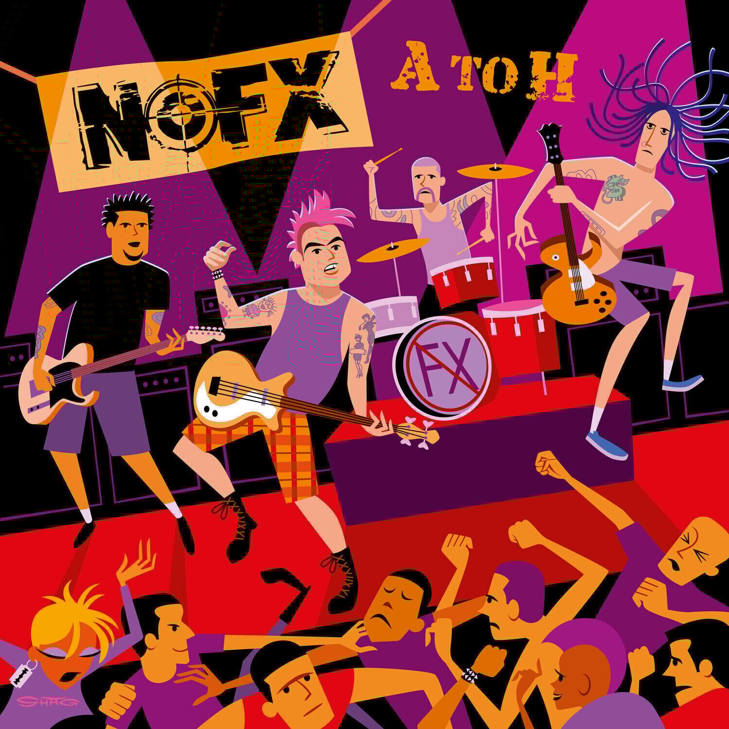 Vinylskiva NOFX - A to H (Black Coloured) (LP)