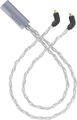 Dekoni Audio Ensemble Post-Split MMCX IEM Silver Braided Kabel voor hoofdtelefoon