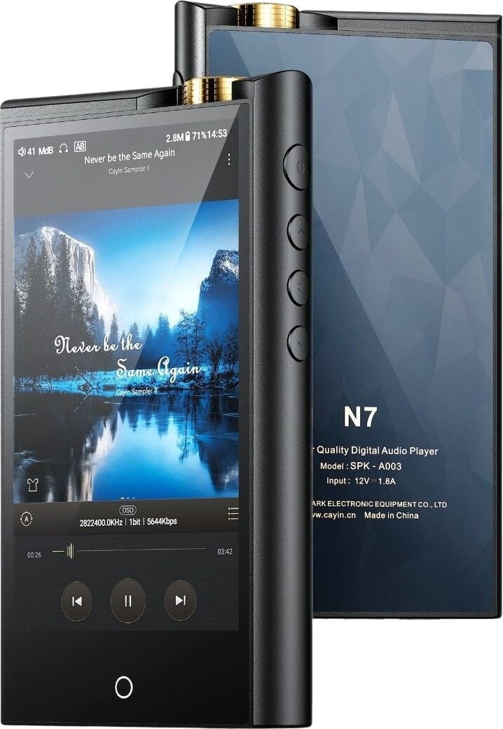Reproductor de música portátil Cayin N7-1 Bit - DSD DAP Reproductor de música 64 GB Black