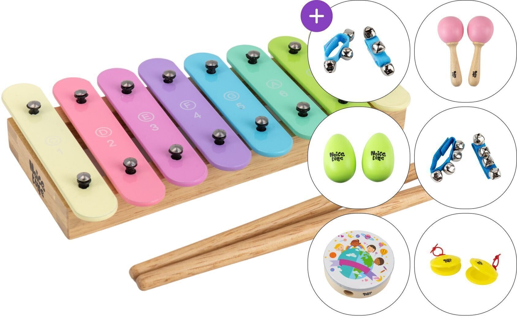 Ксилофон / Металофон / Карилон Noicetone M X001-1 SET 5 Metallofon