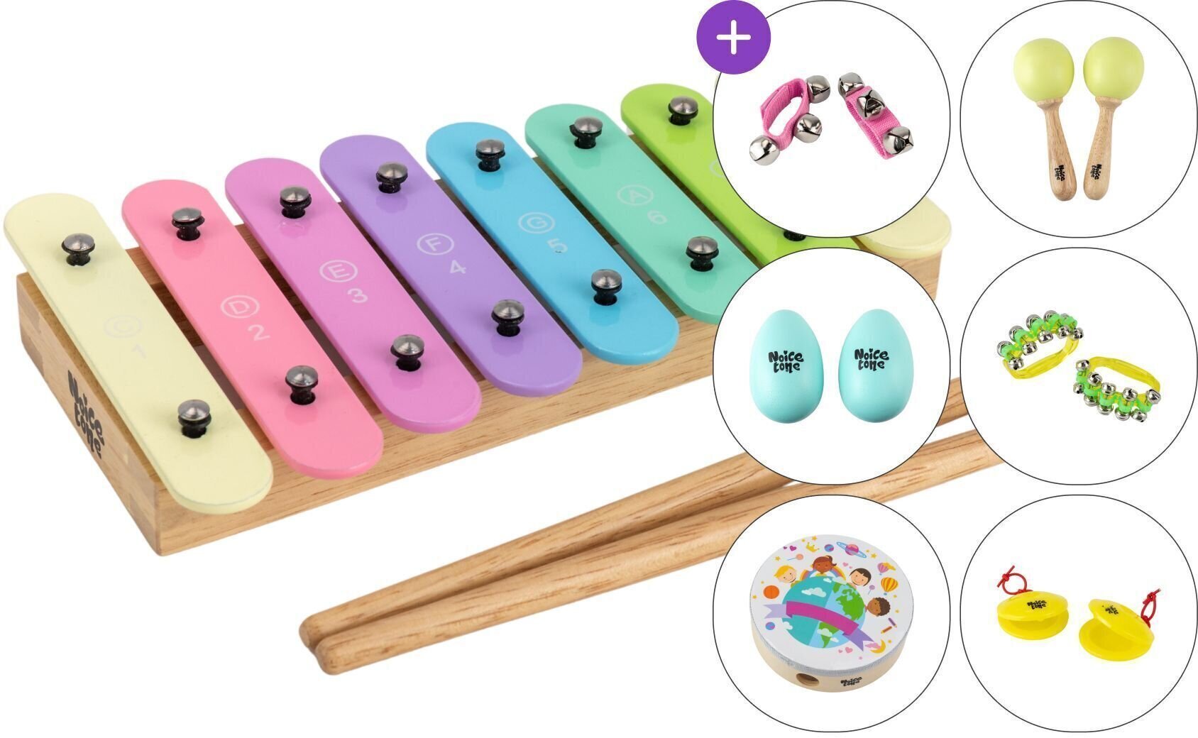 Ксилофон / Металофон / Карилон Noicetone M X001-1 SET 6 Metallofon