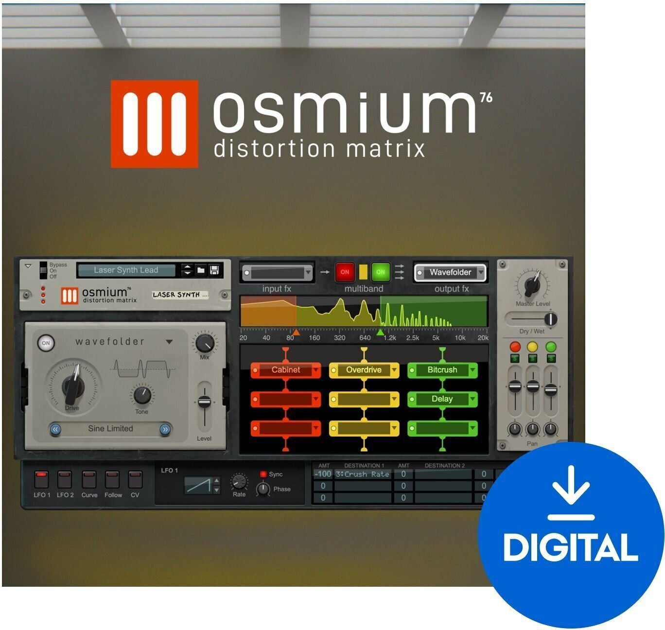 Oprogramowanie studyjne Plug-In efekt Reason Studios Osmium Distortion Matrix (Produkt cyfrowy)