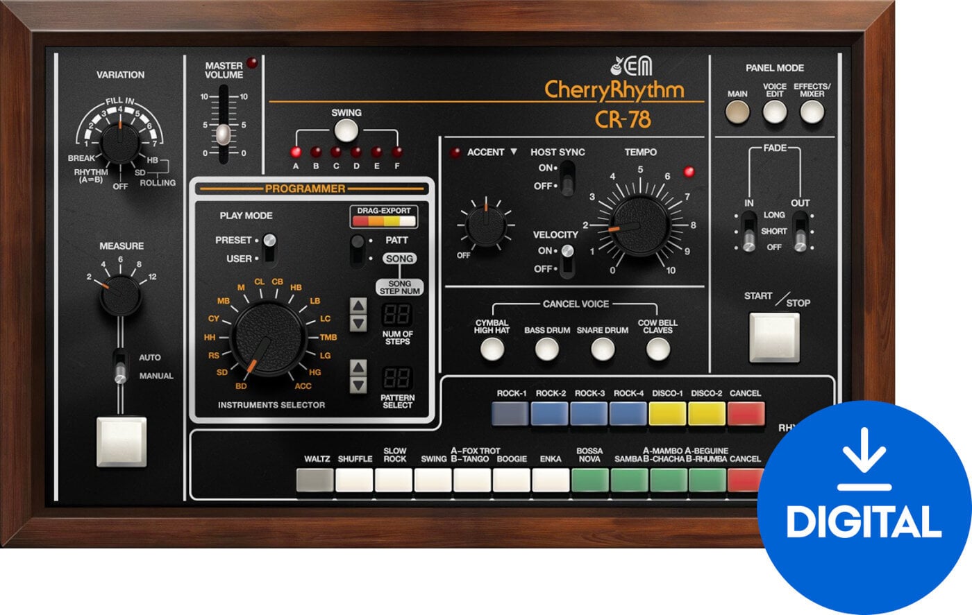 VST Instrument Cherry Audio CR-78 Drum Machine (Digitaalne toode)