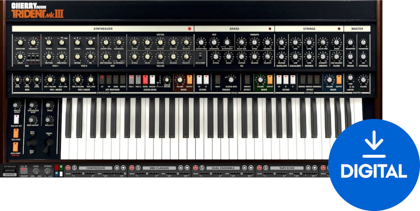 VST Instrument Cherry Audio Trident Synthesizer (Digital product)