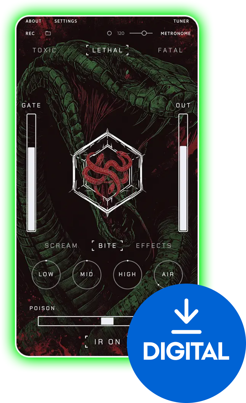 Plug-in de software para processadores FX Aurora DSP Kobraa – High-Gain Reincarnated (Produto digital)