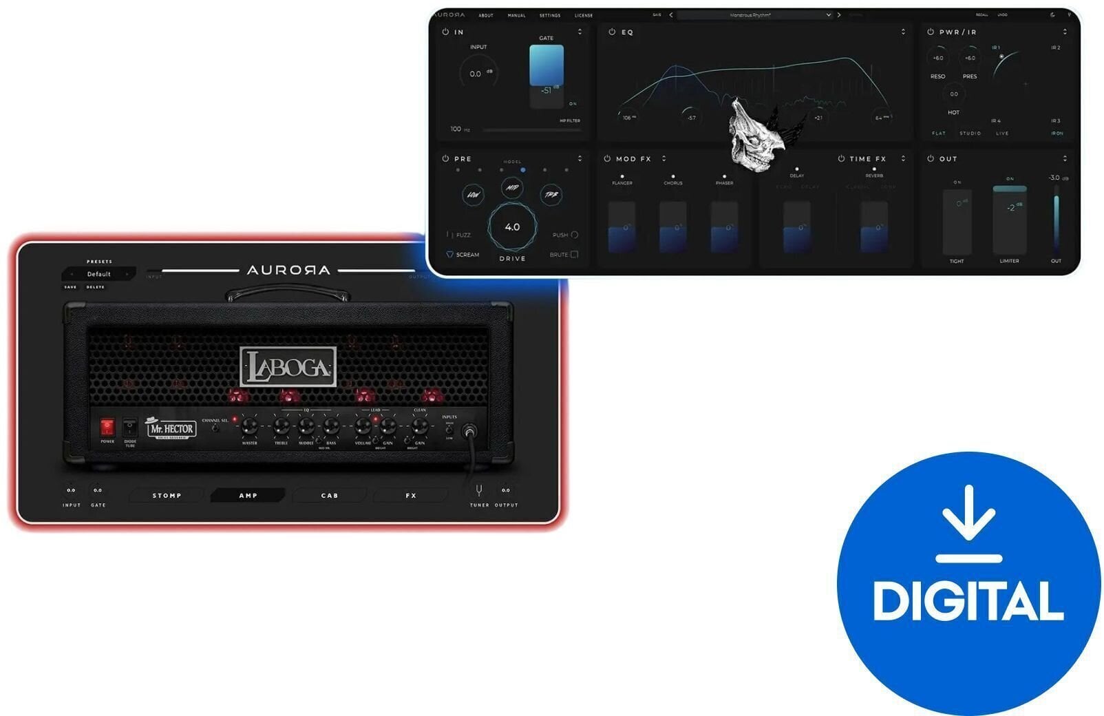 Plug-in de software para processadores FX Aurora DSP Shatter guitar bundle (Produto digital)