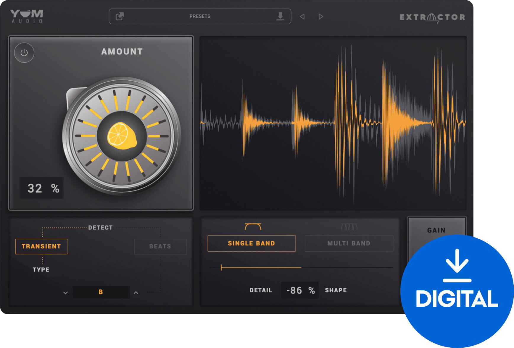 Software de studio Plug-In Efect Yum Audio Extractor (Produs digital)