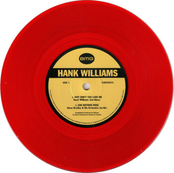 Disque vinyle Hank Williams - 1952 Radio Auditions (Red Coloured) (7" Vinyl) - 1
