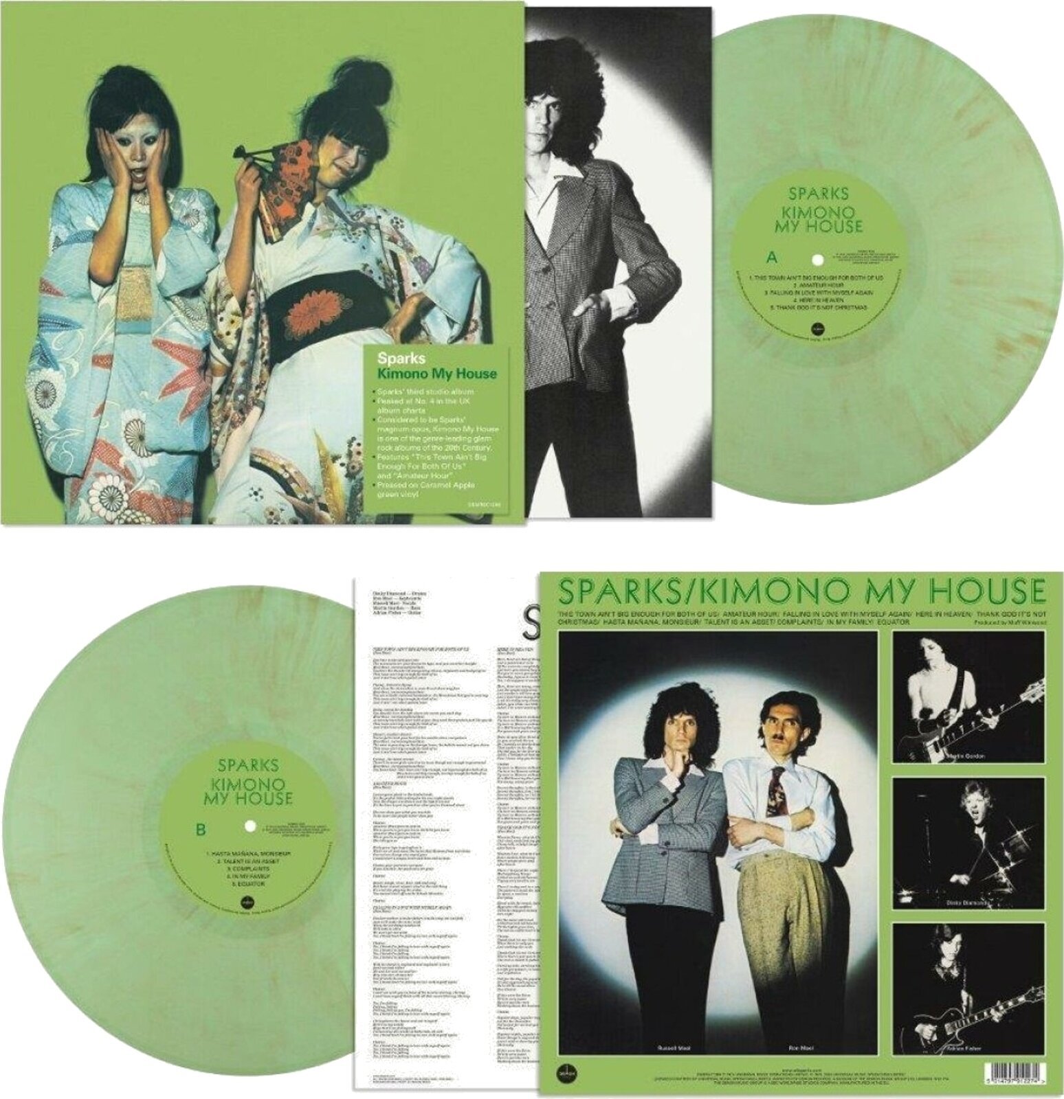 LP ploča Sparks - Kimono My House (50th Anniversary) (140g) (Green Coloured) (LP)