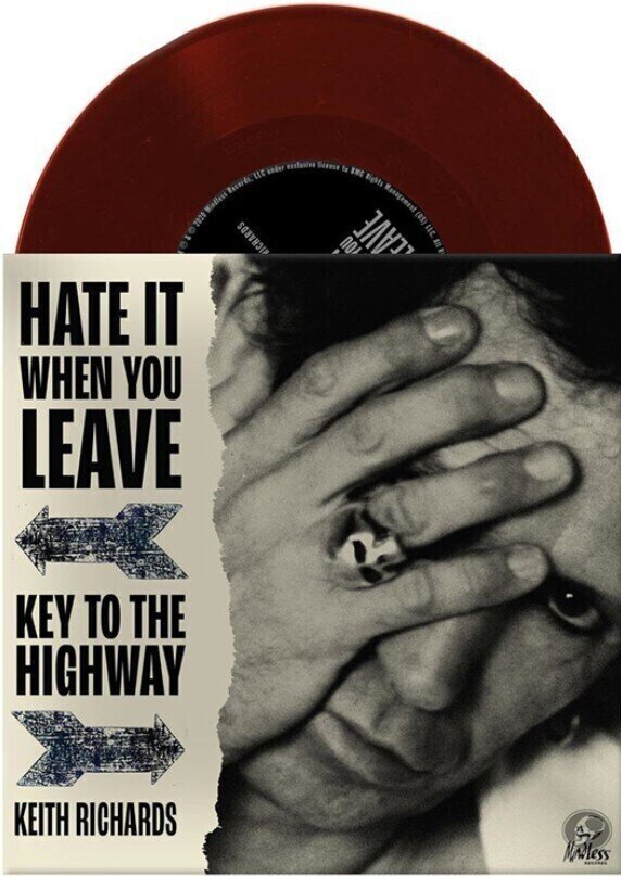 Vinüülplaat Keith Richards - Hate It When You Leave / Key To The Highway (Red Coloured) (7" Vinyl)