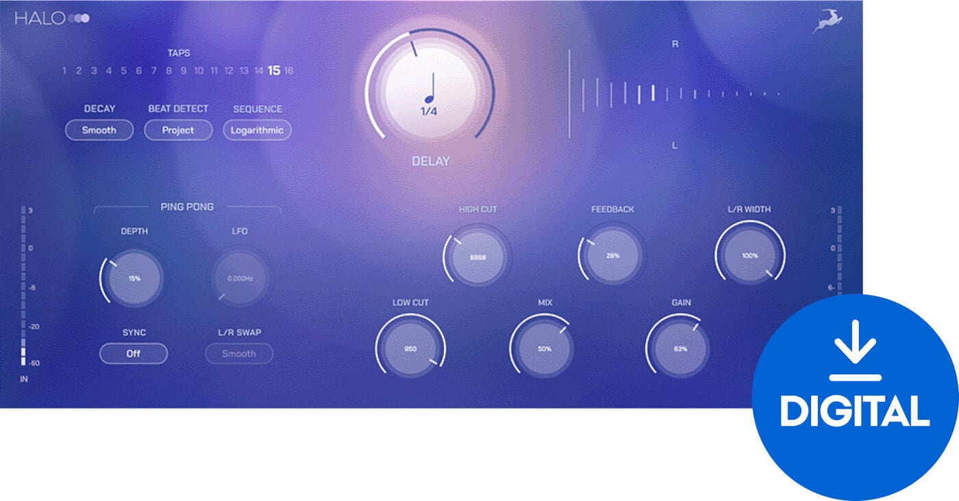 FX protsessori tarkvara pistikprogramm Antelope Audio Halo Delay (Digitaalne toode)