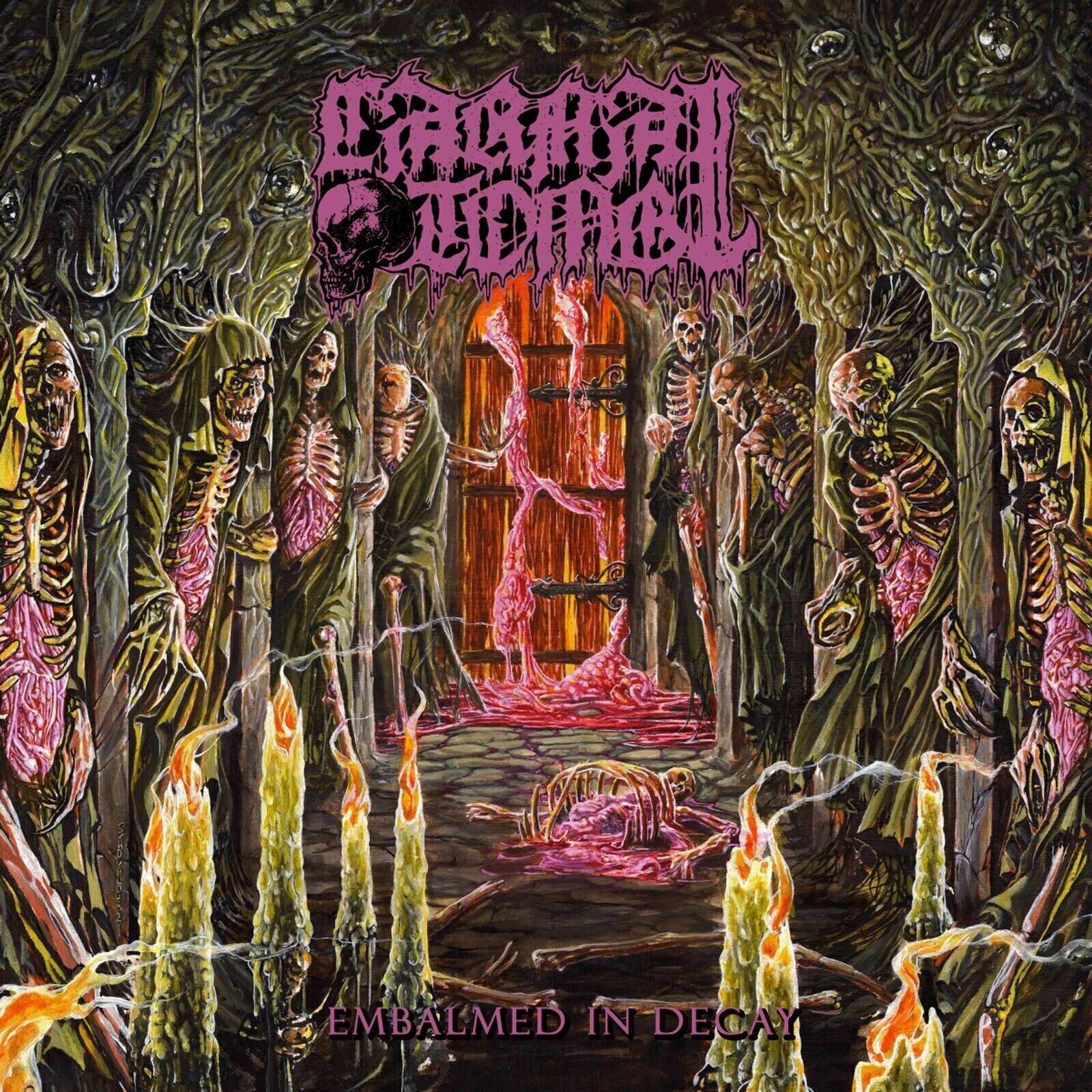Вінілові платівки Carnal Tomb - Embalmed In Decay (Limited Edition) (Transparent Lime/Black Marbled Coloured) (LP)