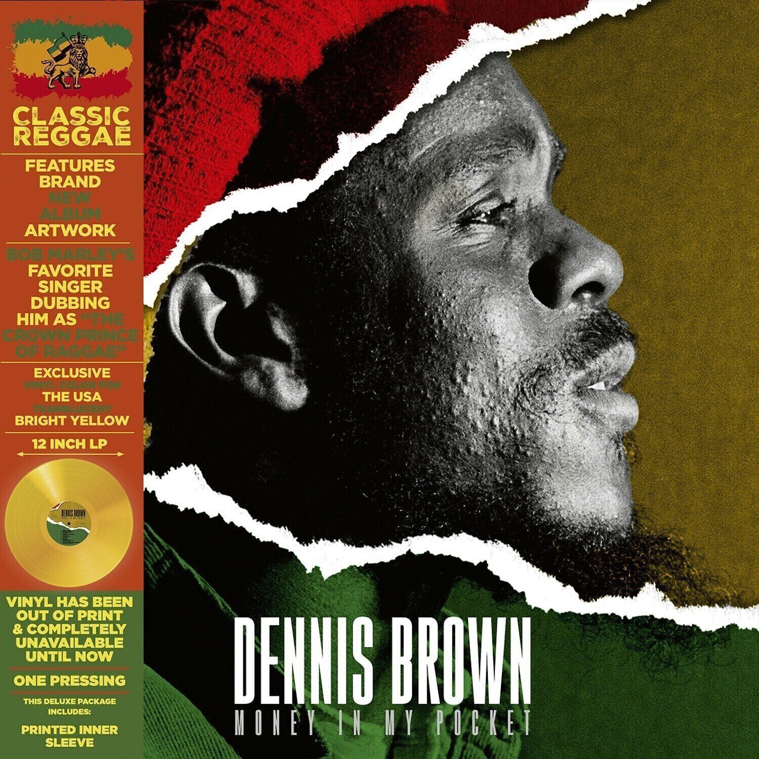 LP ploča Dennis Brown - Money In My Pocket (Deluxe/Limited Edition) (Translucent Bright Yellow Coloured) (LP)