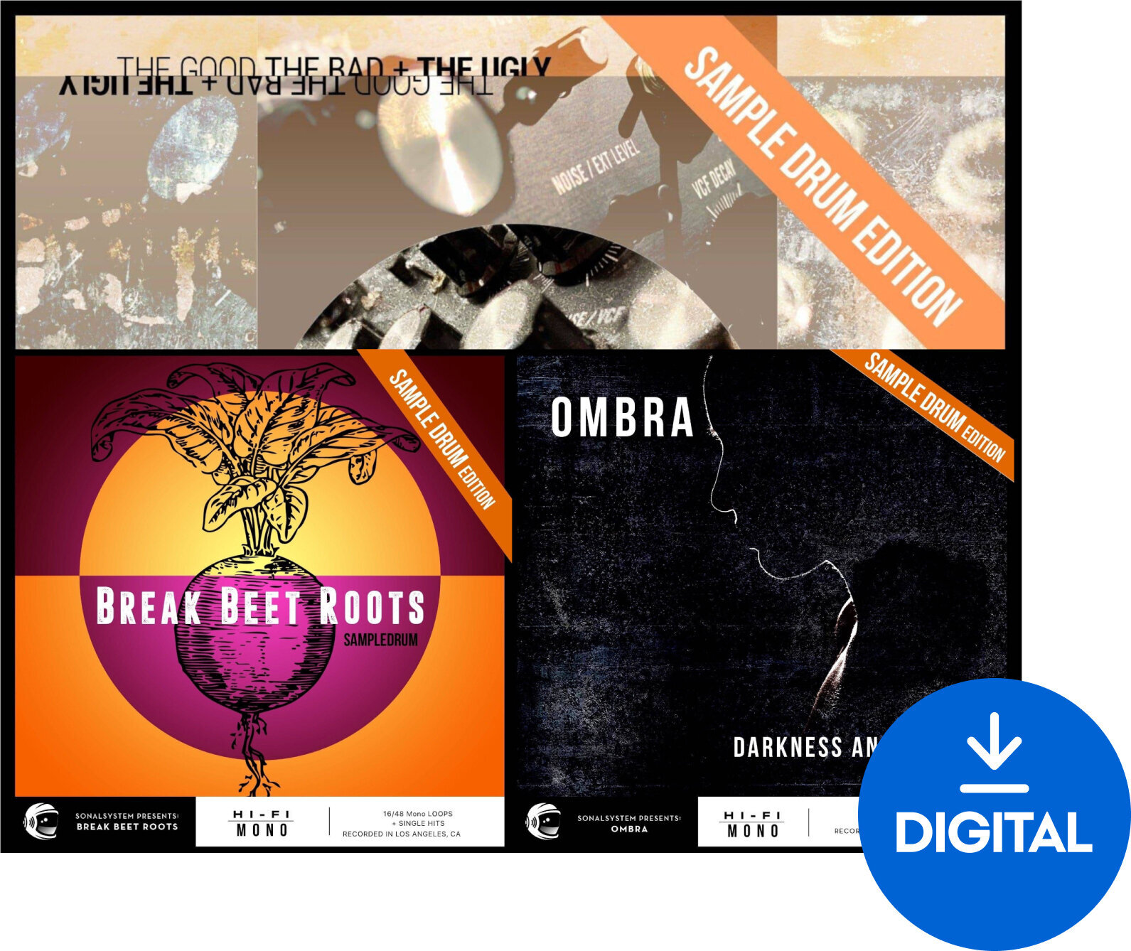 Bibliotecă de sunet pentru samplere Sonalsystem Sample Drum Preset Bundle (Produs digital)