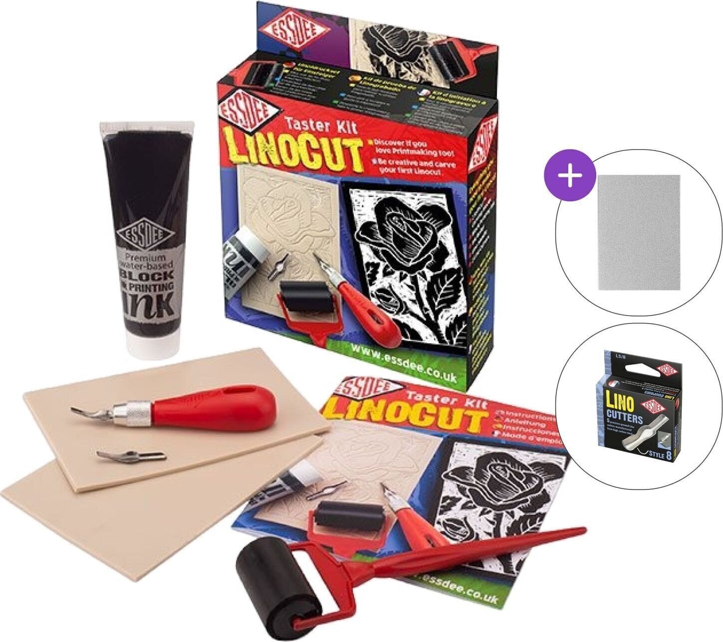 Комплект за графични техники Essdee Linocut Taster Kit SET Комплект за графични техники