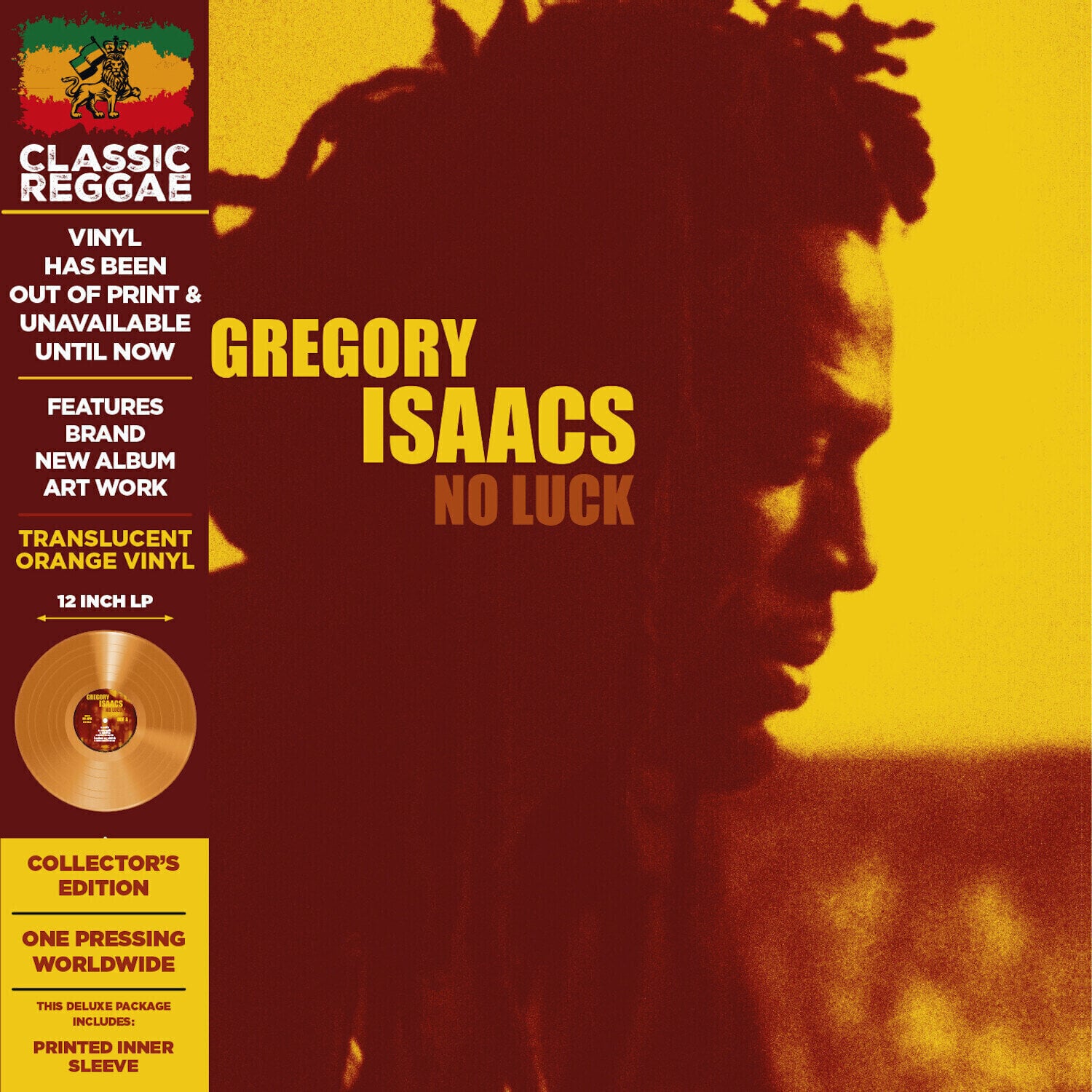 Vinylplate Gregory Isaacs No Luck (Limited/Deluxe Edition) (Translucent Orange Coloured) (LP)