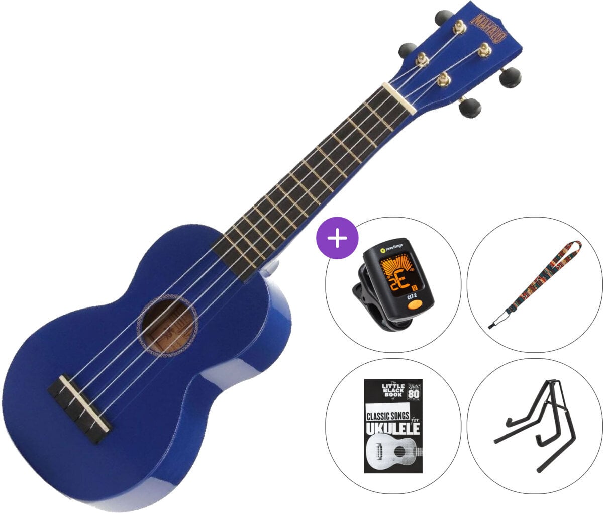 Soprano ukulele Mahalo MR1 SET 2 Blue Soprano ukulele