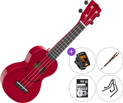 Soprano ukulele Mahalo U-SMILE SET 2 Red Soprano ukulele - 1