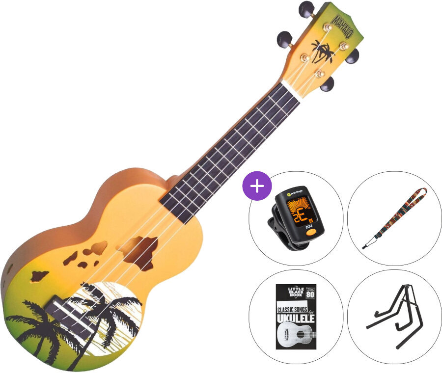 Σοπράνο Γιουκαλίλι Mahalo Hawaii SET 2 Hawaii Green Burst Σοπράνο Γιουκαλίλι