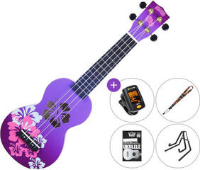 Sopran ukulele Mahalo Hibiscus SET 2 Hibiscus Purple Burst Sopran ukulele