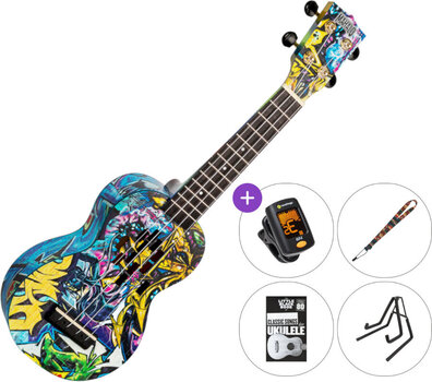 Soprano ukulele Mahalo MA1GR Art II Series SET 2 Graffiti Soprano ukulele - 1
