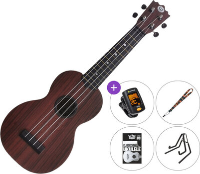 Ukulele soprano Pasadena WU-21W(BK) SET 2 Wood Grain (Black) Ukulele soprano - 1